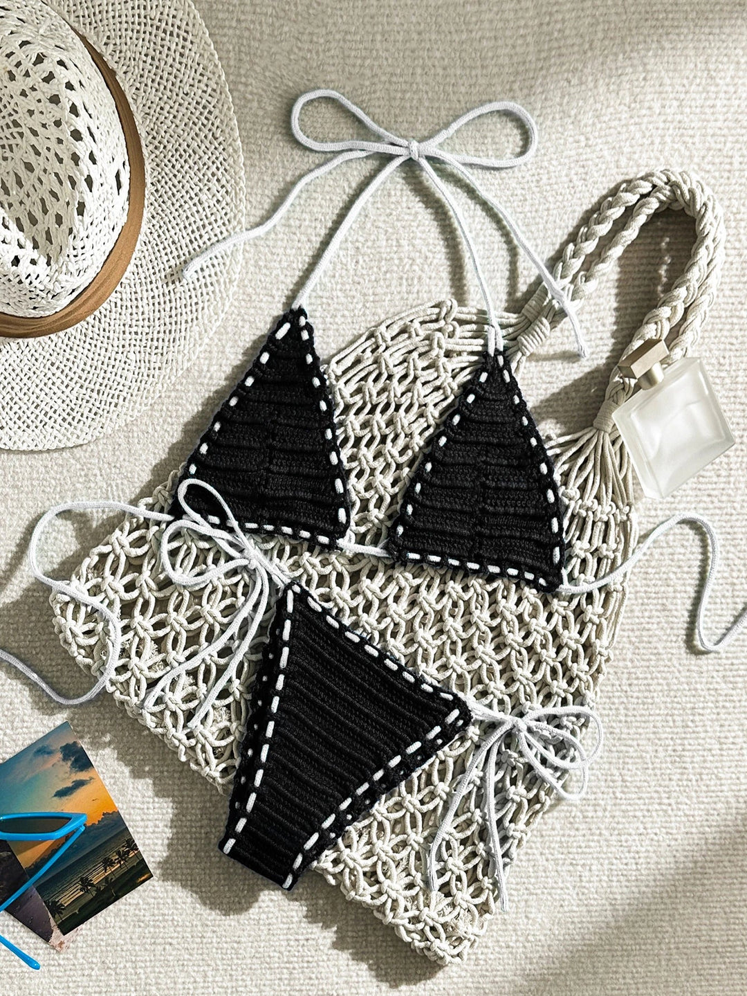 Levoire | Bikini D'Été Sexy Au Crochet Noir