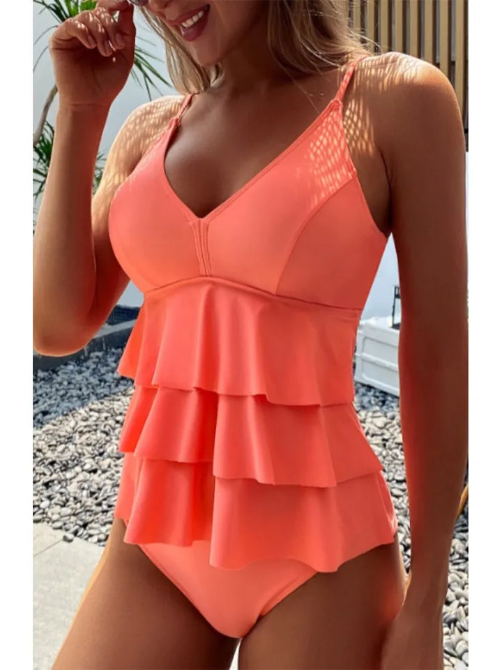 Levoire | Maillot De Bain Avec Contrôle Du Ventre Corail rouge