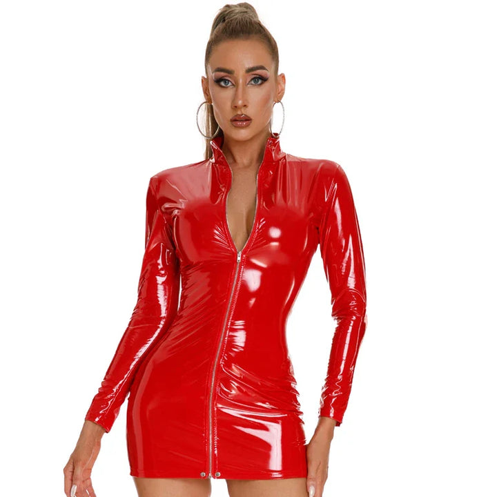 Levoire | Robe En Latex Avec Fermeture Éclair Rot