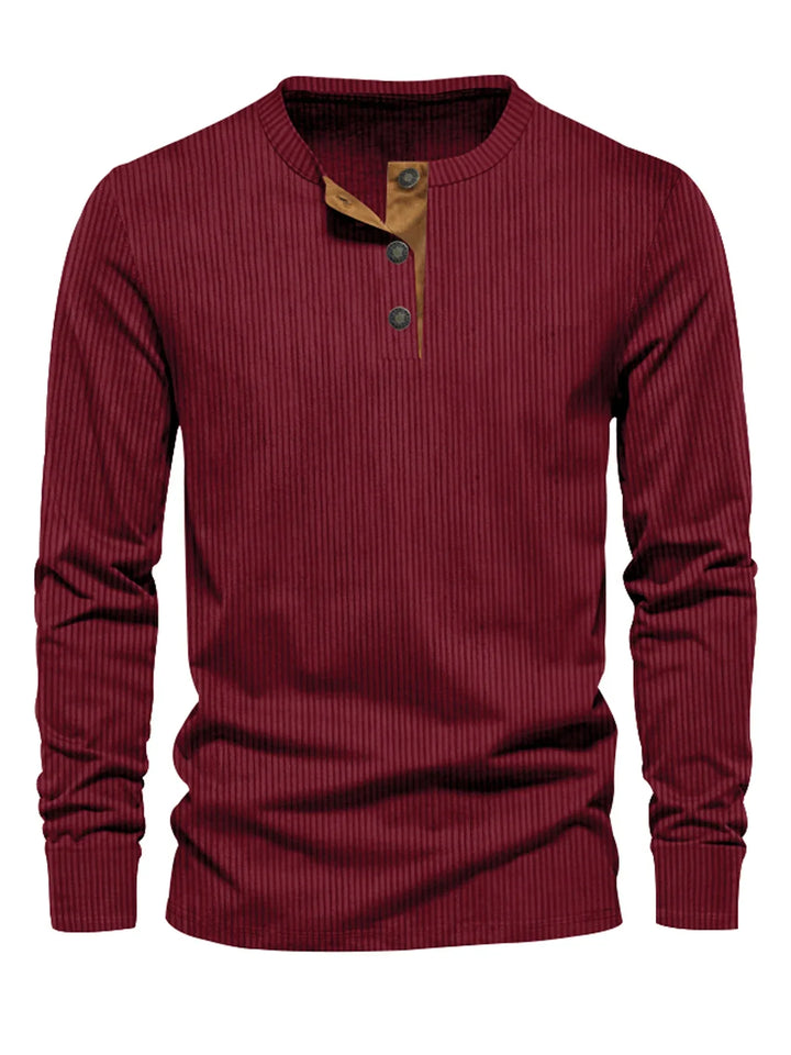 Levoire | Chemise Rayée À Manches Longues Rouge