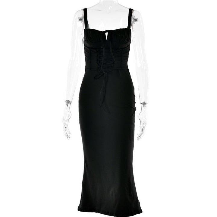 Levoire | Corset À Lacets Sans Bretelles Robe Midi