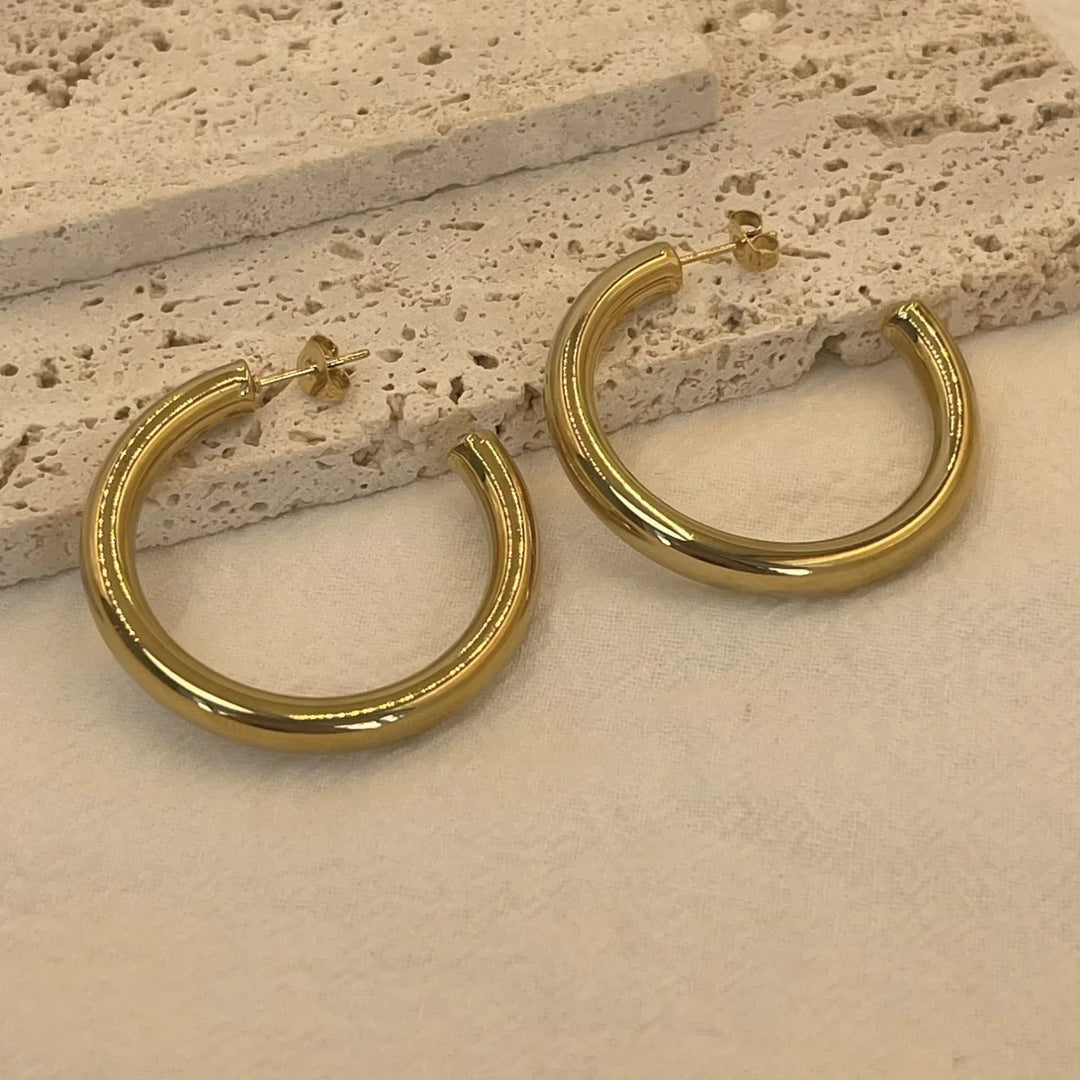Levoire | Créoles Inox Or 18K