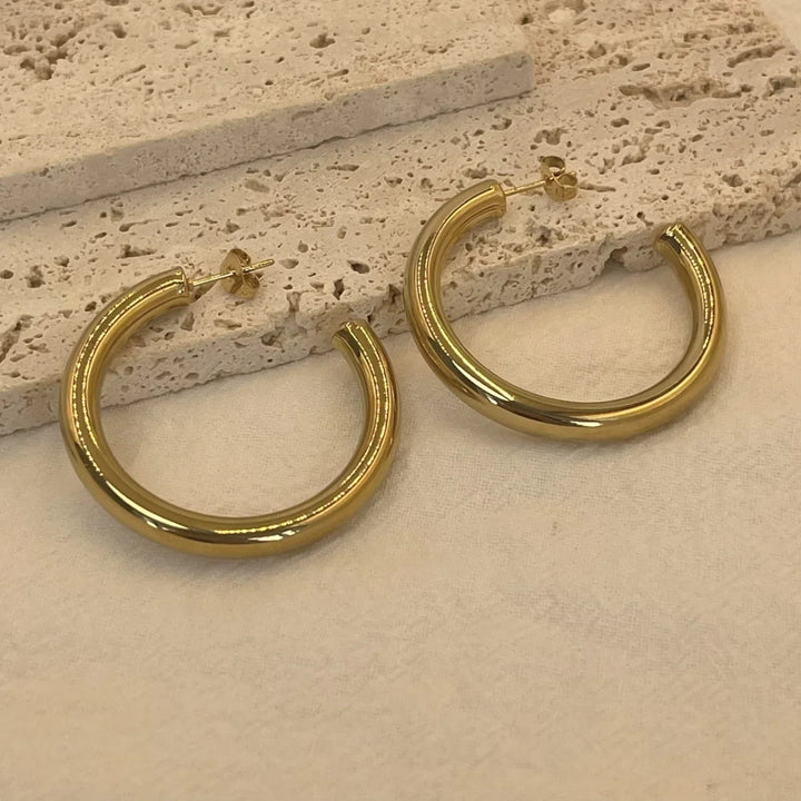 Levoire | Créoles Inox Or 18K