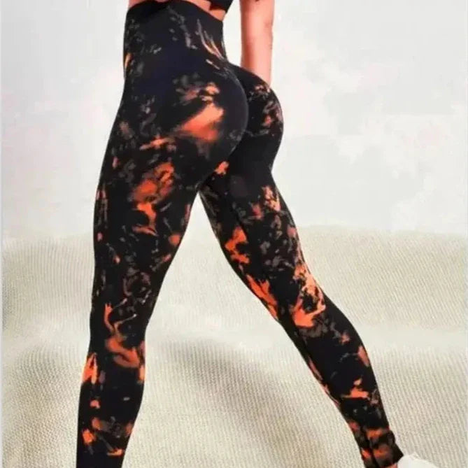Levoire | Leggings I Tendance Tie Dye Et Effet Pushup Noir