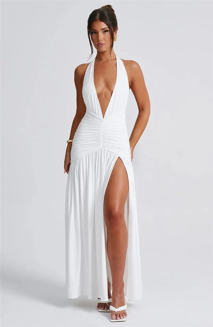 Levoire | Dos Nu Noyé V-Cuisse Haute Fente Maxi Robes