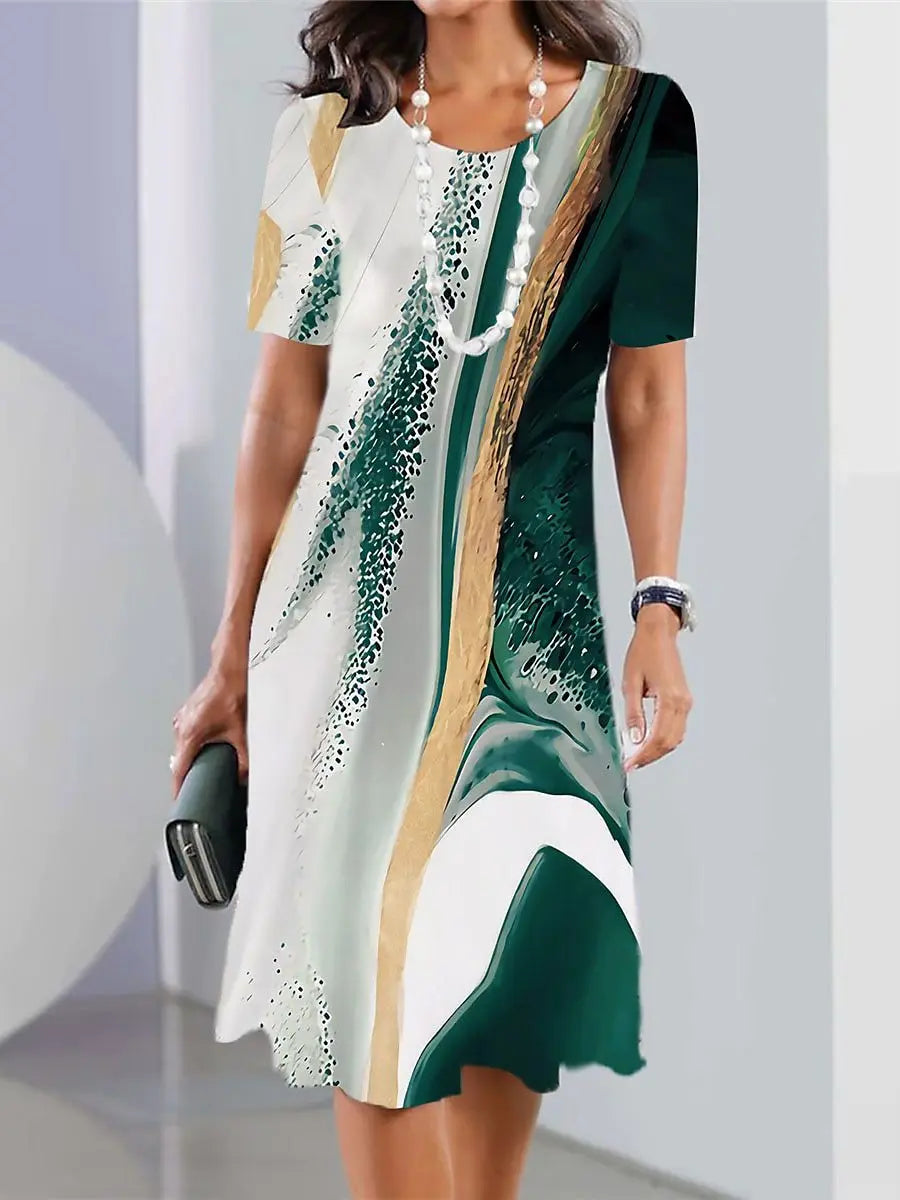 Levoire | Impression Récolte Robes Pour Femmes Vert