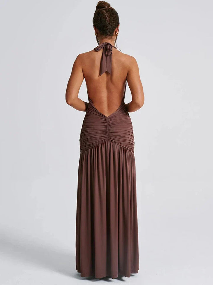 Levoire | Dos Nu Noyé V-Cuisse Haute Fente Maxi Robes