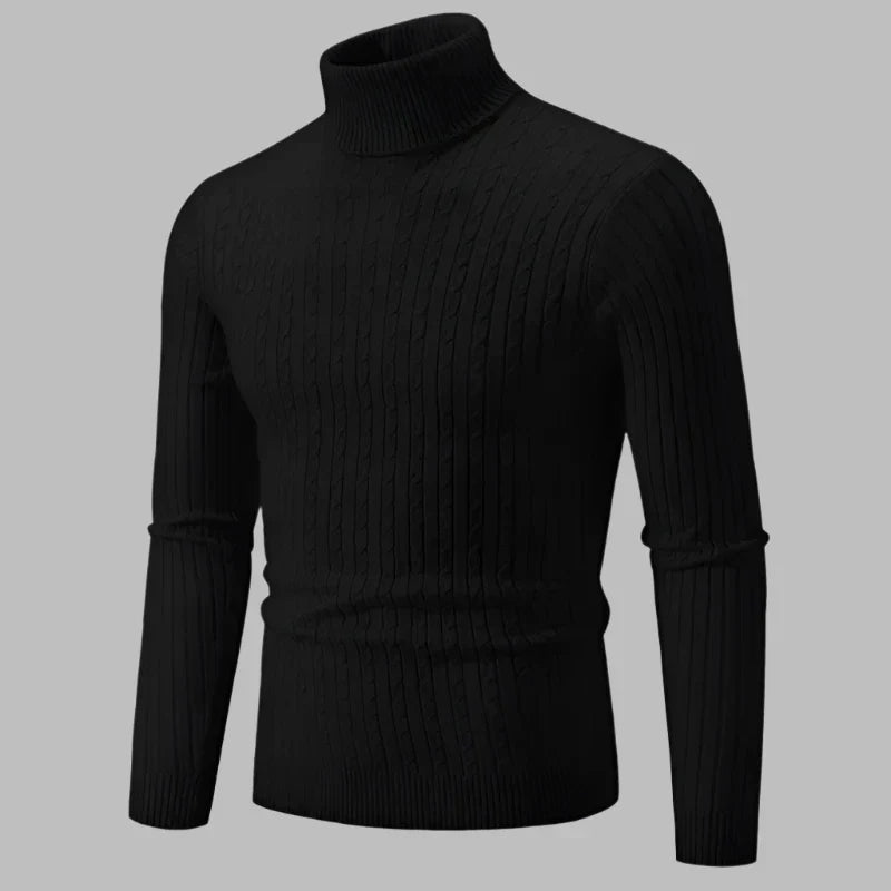 Levoire | Pull En Tricot Pour Homme À Motif Torsadé Noir