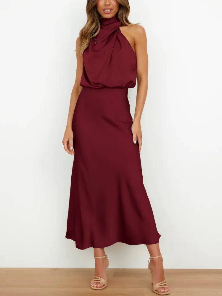 Levoire | Robes De Soirée En Satin Séduisantes Pour Dames Bordeaux