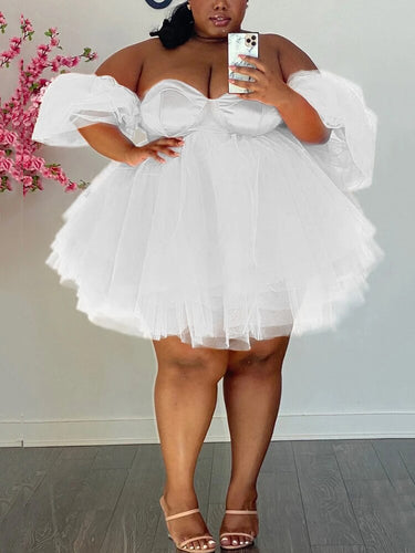 Levoire | Robe Mini Holo Chiffon Sans Bretelles Oversize