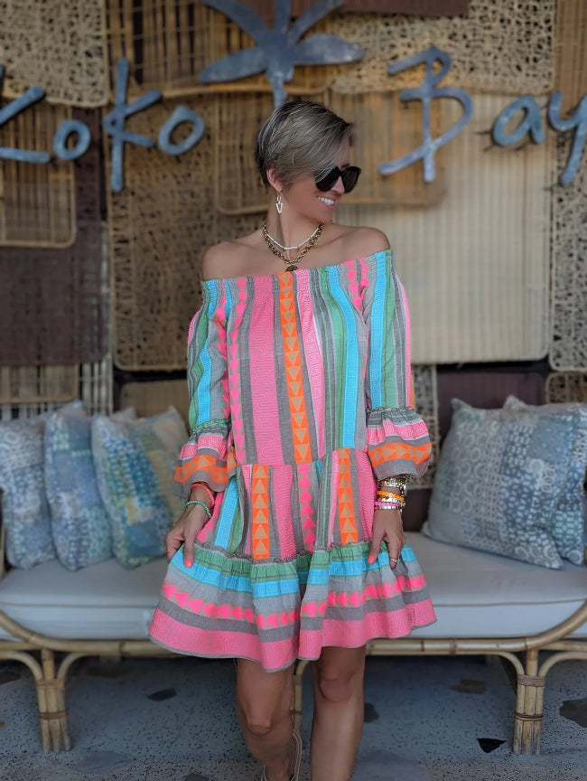 Levoire | Robe mini avec imprimé ethnique