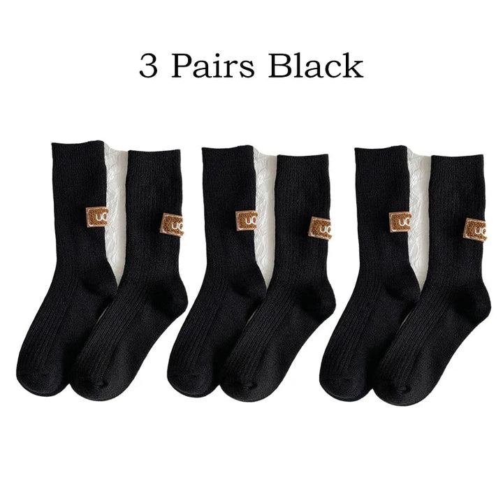 Levoire | De 3 Chaussettes En Laine Femme Hiver Et Confort 9104-Noir