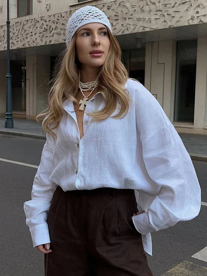 Levoire | Surpoids Chemise En Lin Blanc