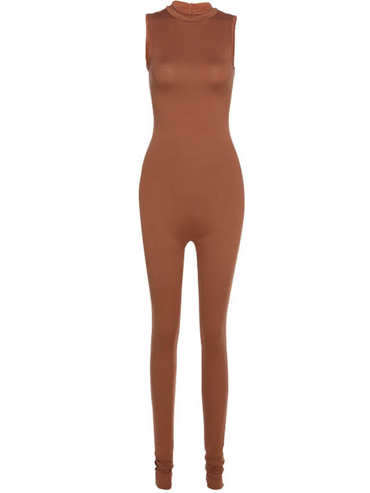 Levoire | Salopette - Une Combinaison Bodycon Unique Et Très Élégante Braun - sans manches ( ÉPUISÉ )