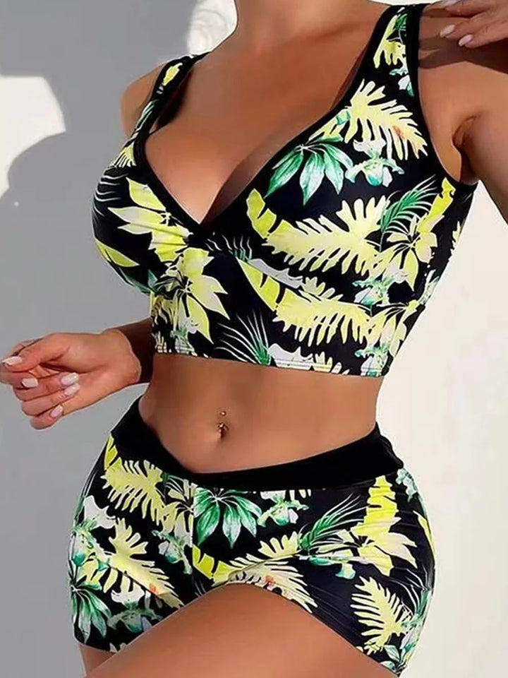 Levoire | Bikini Rembourré À Col En V Jaune