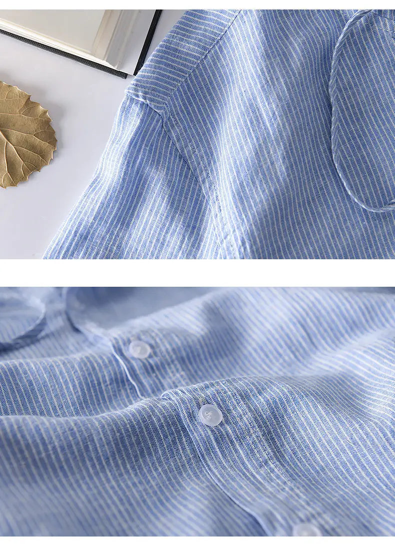 Levoire | Chemise En Lin Décontractée Avec Capuche Légère Et Respirante
