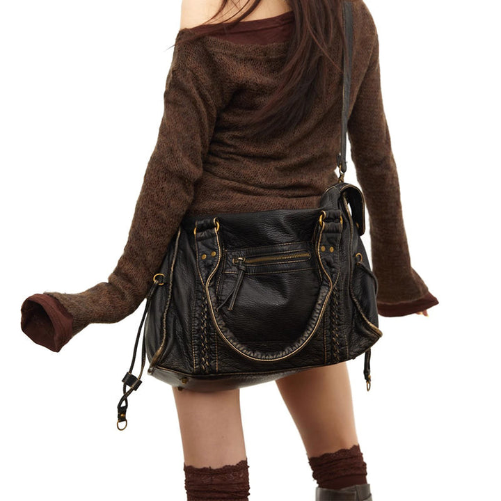 Levoire | Sac À Main En Cuir Élégant Pour Usage Quotidien Noir 38x16x29 cm
