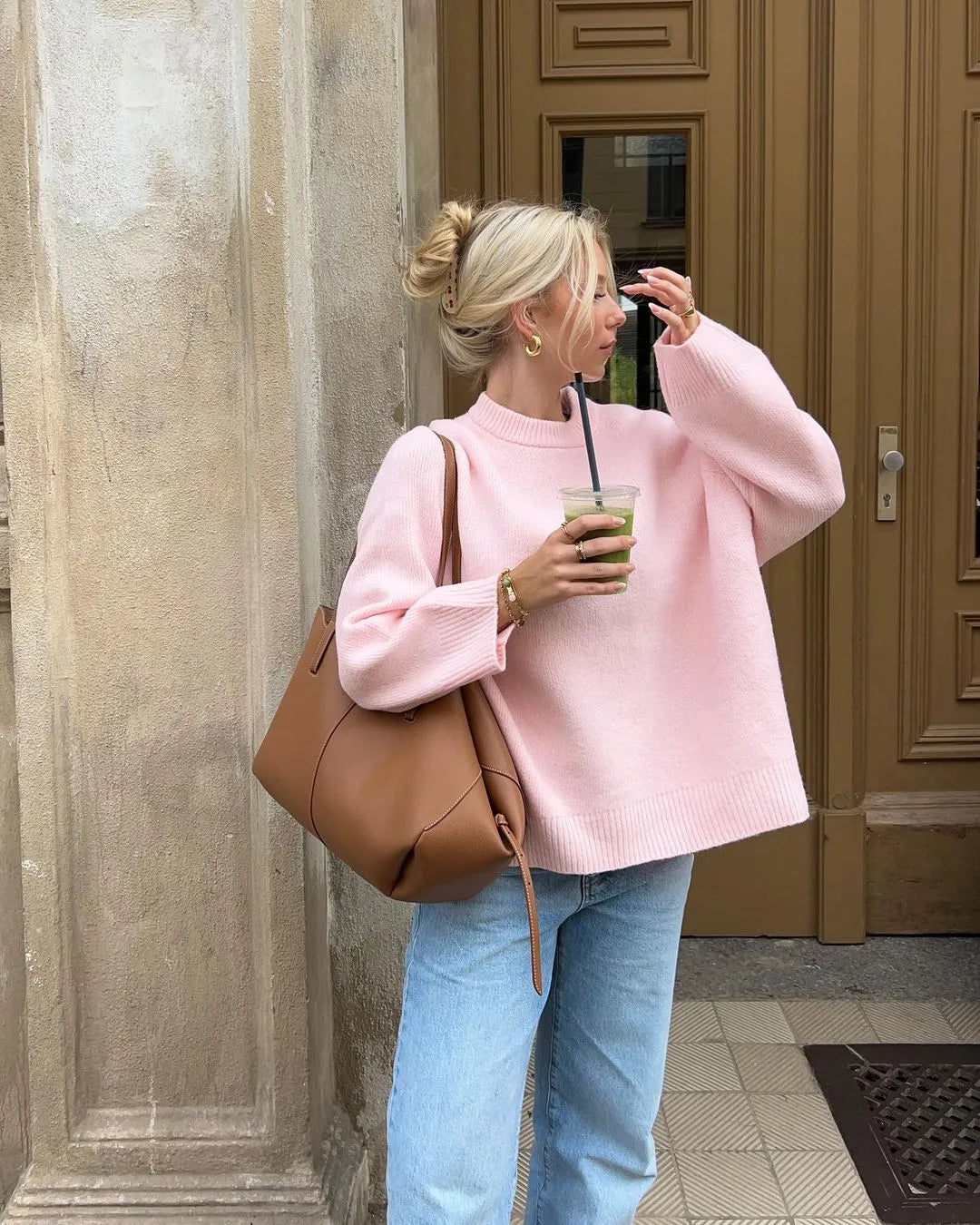 Levoire | O-Cou Élégant Décontracté Pull Confortable Et Style Rosa
