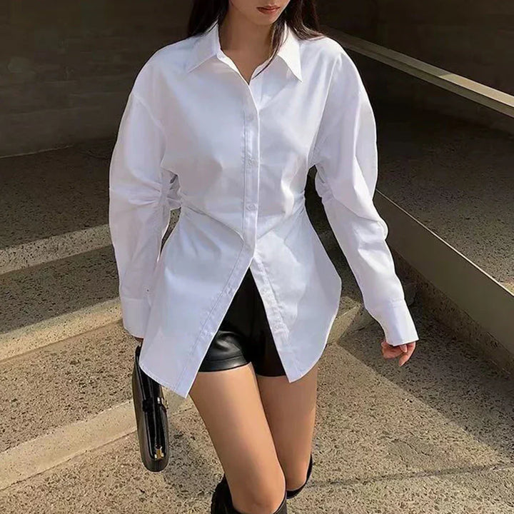 Levoire | Chemise À Boutons Avec Fente Pour Femmes Blanc