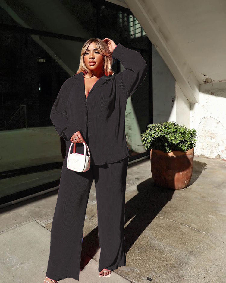 Levoire | Ensemble De Salon Avec Pantalon Large Et Chemise Assortie