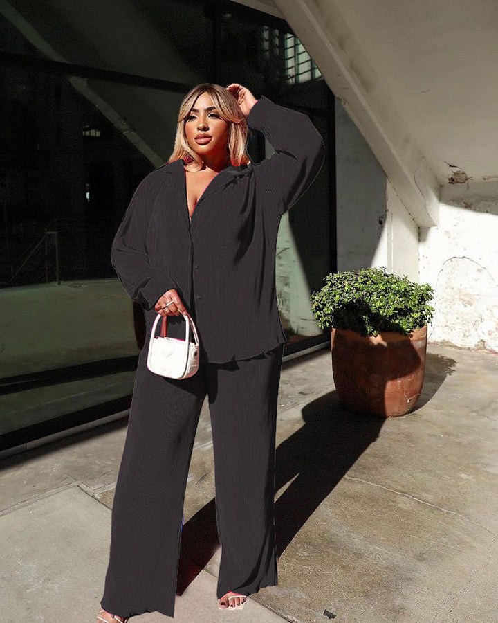 Levoire | Ensemble De Salon Avec Pantalon Large Et Chemise Assortie