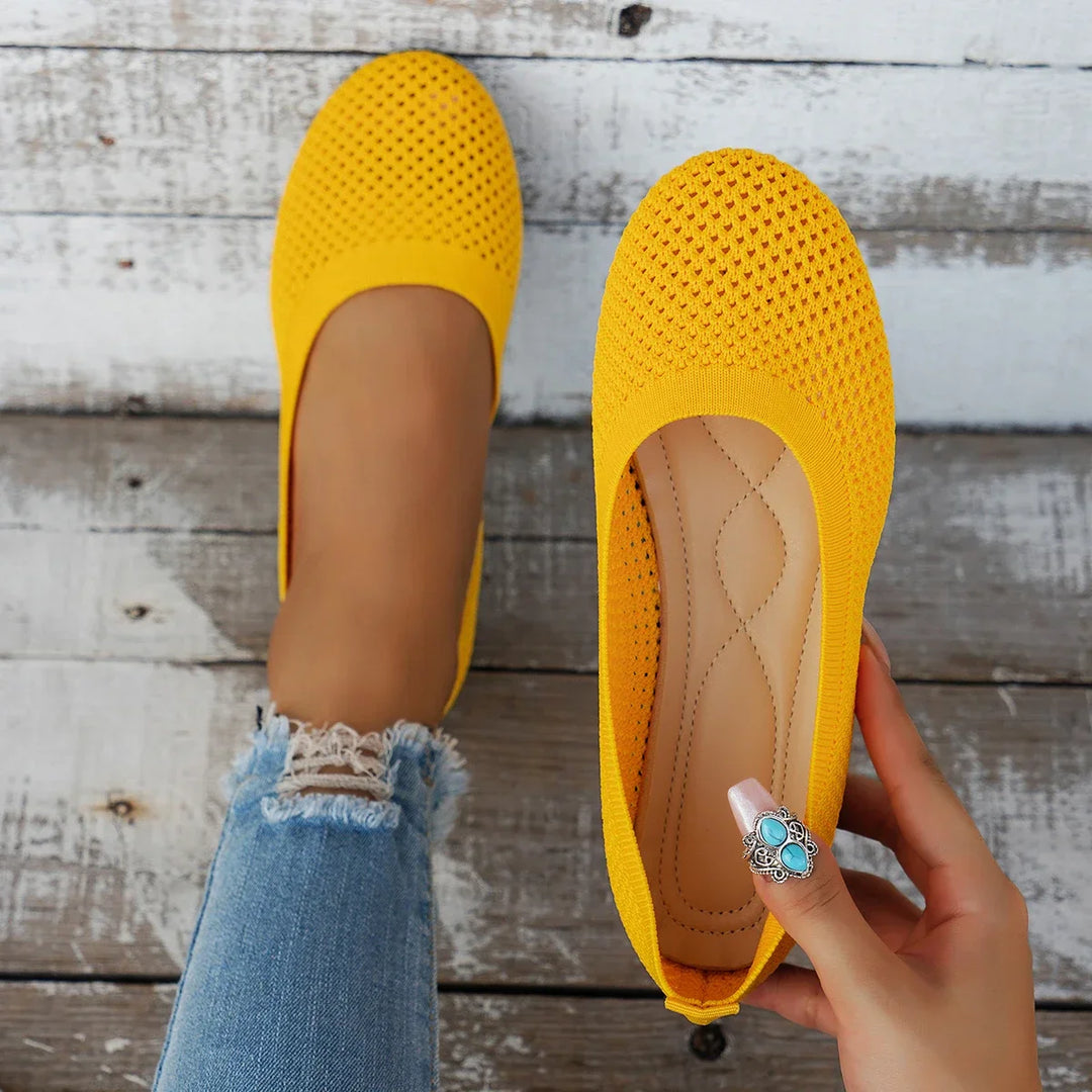 Levoire | Baskets Femme À Bout Rond Jaune