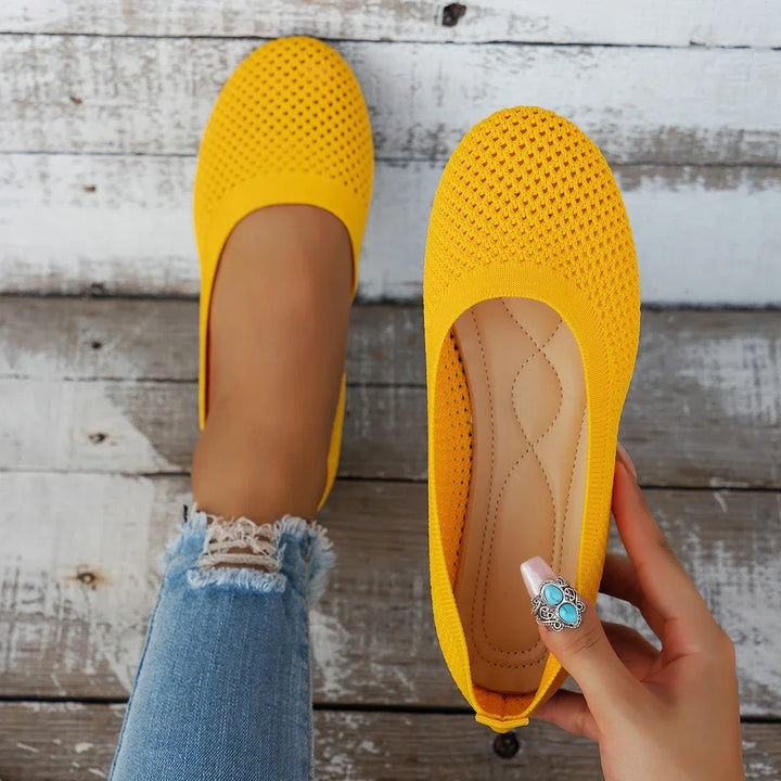 Levoire | Baskets Femme À Bout Rond Jaune