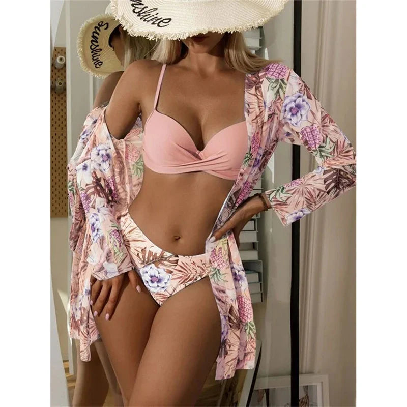 Levoire | Ensemble Bikini Fleuri Taille Basse