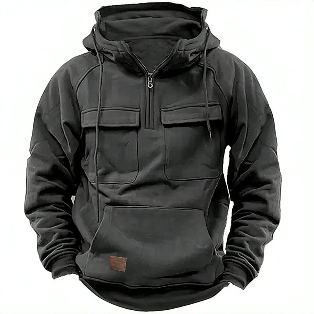 Levoire | Hoodie, Manches Longues Et Poches Zippées Gris