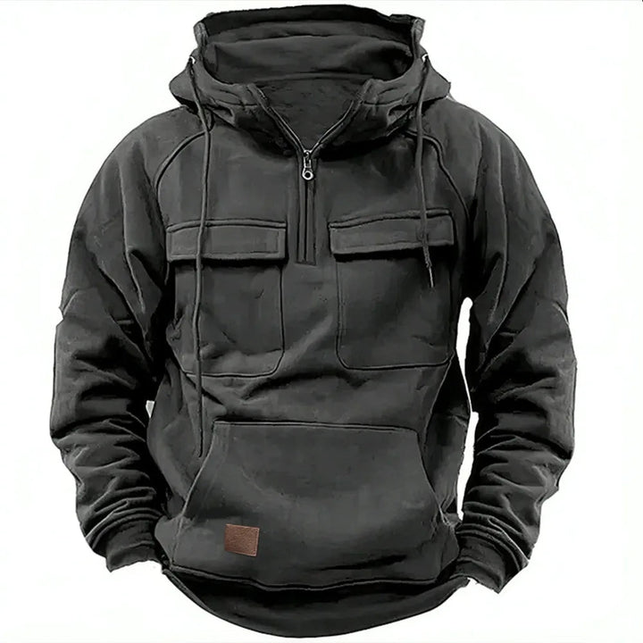 Levoire | Hoodie, Manches Longues Et Poches Zippées Gris