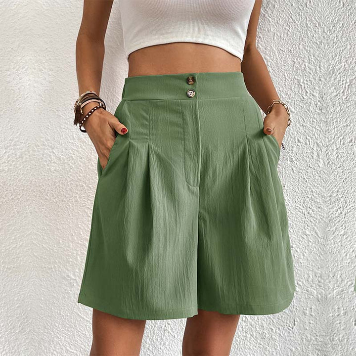 Levoire | Pantalons Bermuda Colorés Décontractés Pour Femmes Vert