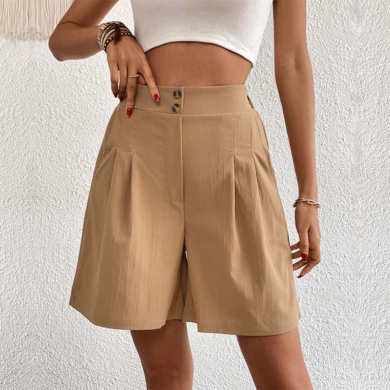 Levoire | Pantalons Bermuda Colorés Décontractés Pour Femmes Khaki