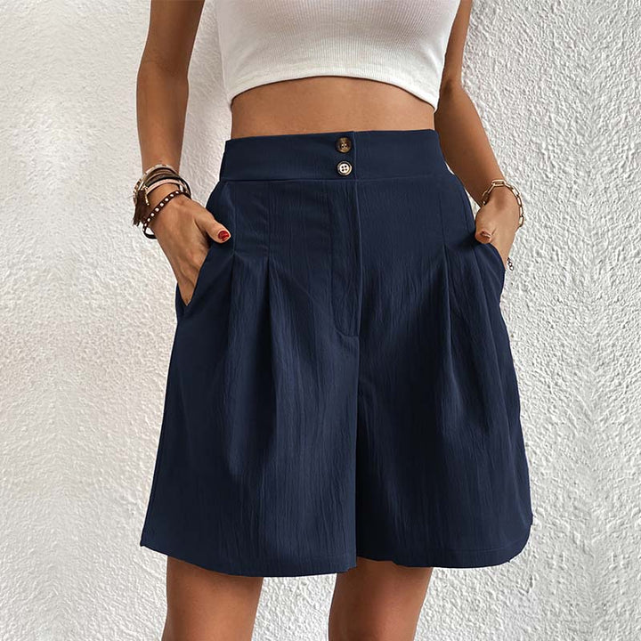 Levoire | Pantalons Bermuda Colorés Décontractés Pour Femmes Bleu marine