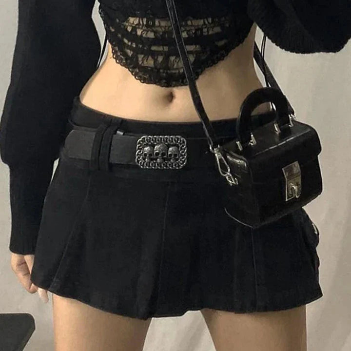 Levoire | Jupe Micro Taille Basse Y2K noir