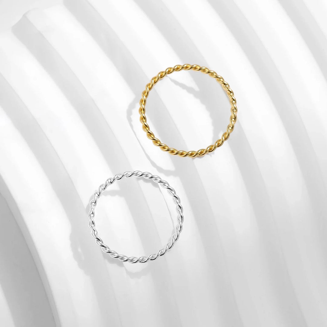 Levoire | Bague Minimaliste Réversible Empilable En Argent Sterling