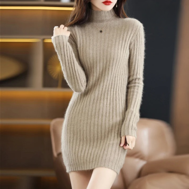 Levoire | Robe Avec Sensation De Cachemire Pour Femmes Brun camélia