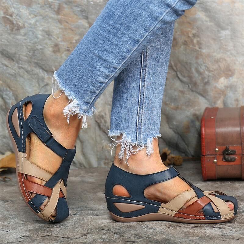 Levoire | Femme L'été Sandales - Confortable Bleu Marine