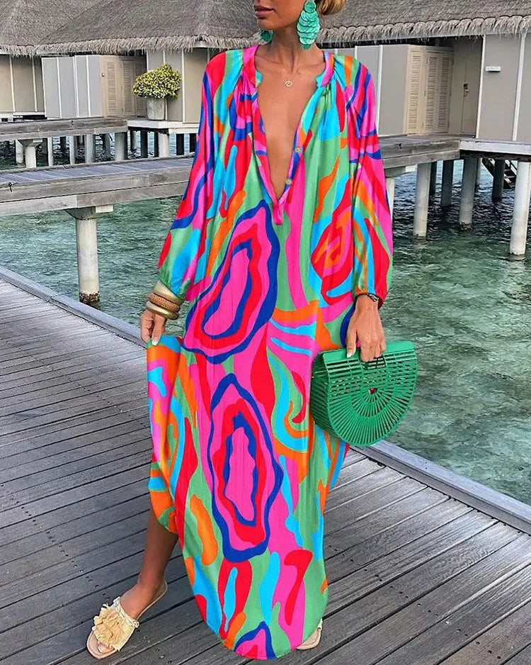 Levoire | Robe Avec Imprimé Abstrait 2XL