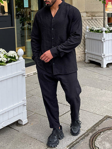 Levoire | Homme Chemise En Lin Détendue & Pantalon Cheville