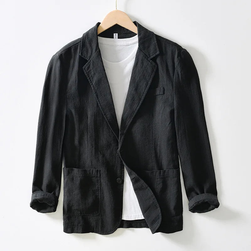 Levoire | Blazer en lin élégant Noir