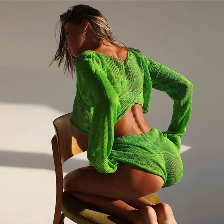 Levoire | Ensemble De Chapeau De Plage Transparent Vert
