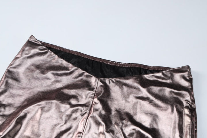 Levoire | Metallic Tops & Mini Skirt Set