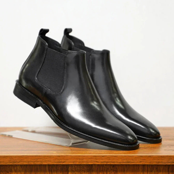 Levoire | Bottes En Cuir Durables Pour Hommes Musta