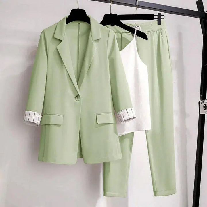 Levoire | 3 Pièces/Ensemble Blazer Costume Vert