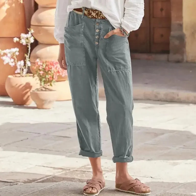 Levoire | Pantalon Chic À Coupe Décontractée Gris