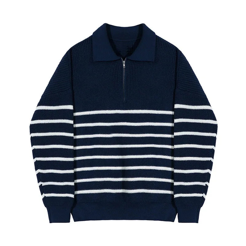 Levoire | Pull À Manches Longues Rayé Moderne Pour Hommes