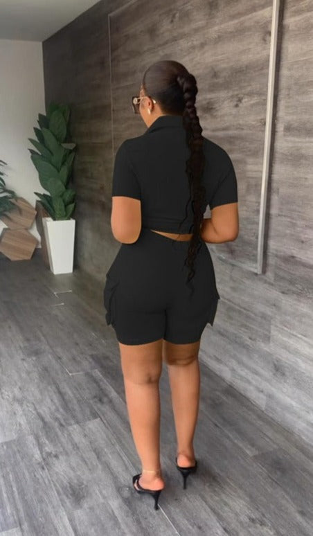 Levoire | Cargo Stilted Courte Manche Crop & Shorts
