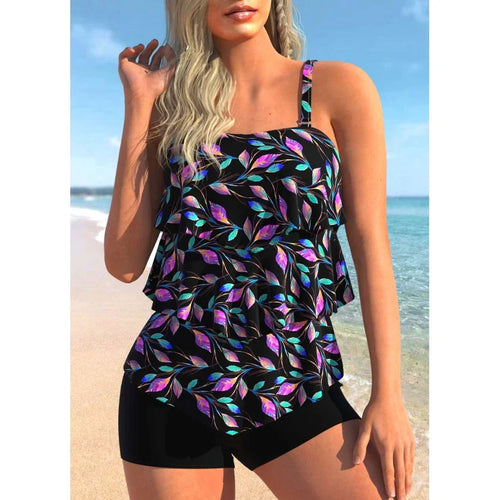 Levoire | Maillot De Bain Bleu D'Été Avec Imprimé