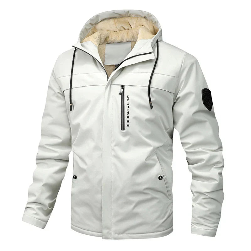 Levoire | Veste D'Hiver Pour Hommes Avec Capuche Et Polaire Beige