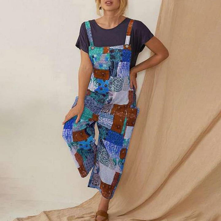 Levoire | Imprimé Vintage Combinaison À Jambes Larges Seeblau